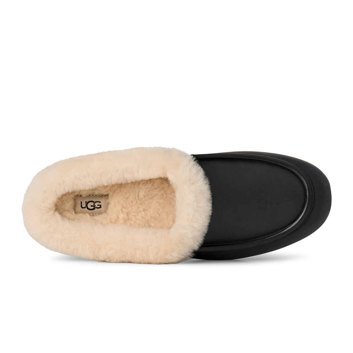 UGG® Ansley Mule Leather (Women) - Black Dress-Casual - Slipper - The Heel Shoe Fitters