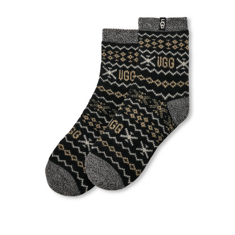 UGG® Cressida Cozy Quarter (Women) - Black Multi Uggisle Accessories - Socks - Lifestyle - The Heel Shoe Fitters