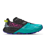 Hoka Speedgoat 7 Trail Running Shoe (Women) - Black/Electric Aqua