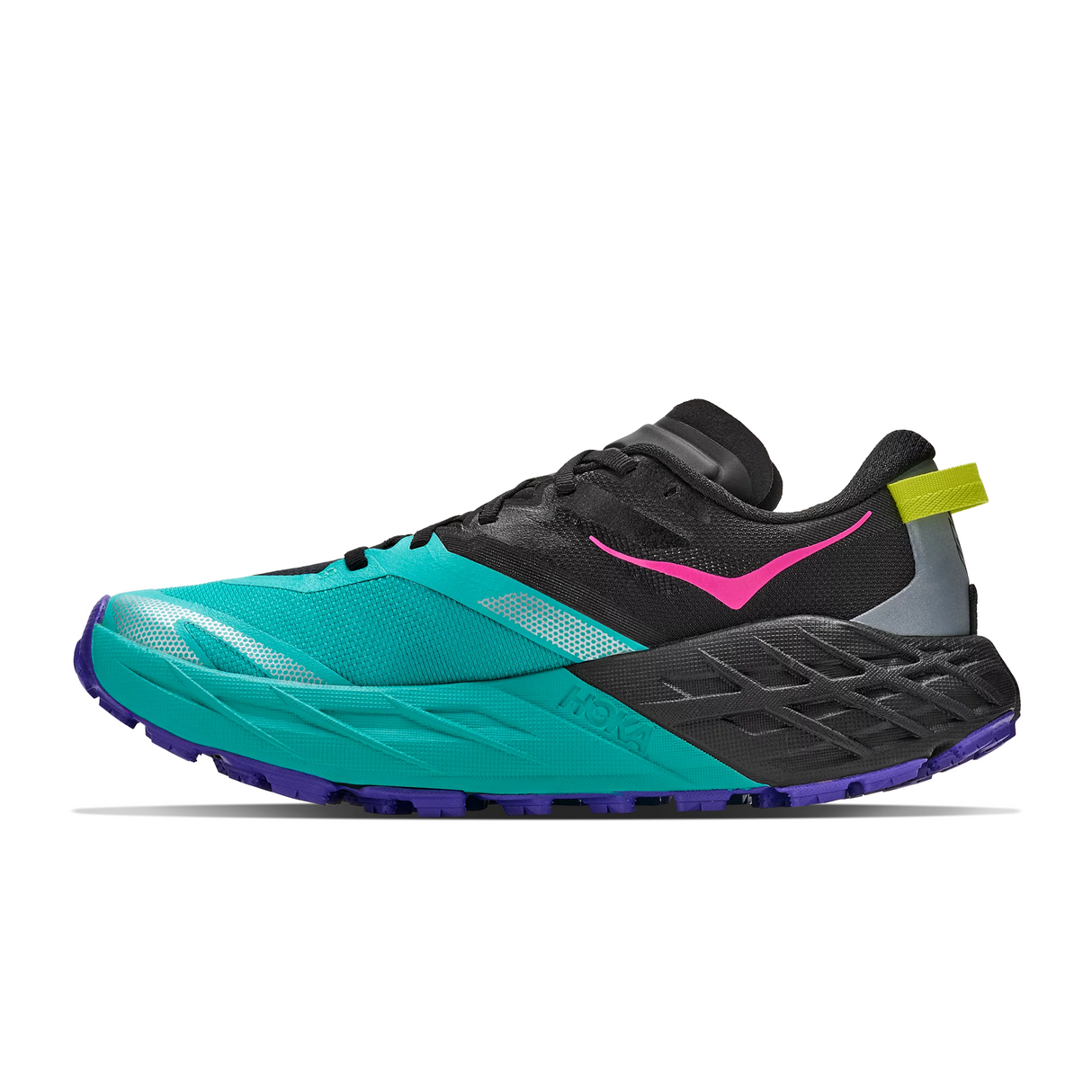 Hoka Speedgoat 7 Trail Running Shoe (Women) - Black/Electric Aqua