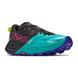 Hoka Speedgoat 7 Trail Running Shoe (Women) - Black/Electric Aqua