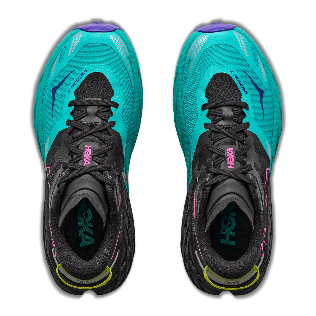 Hoka Speedgoat 7 Trail Running Shoe (Women) - Black/Electric Aqua