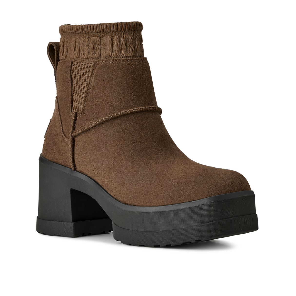 UGG® Moxy Chelsea (Women) - Dark Toffee Boots - Casual - Mid - The Heel Shoe Fitters