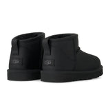 UGG® Classic Ultra Mini (Women) - Black Leather Boots - Casual - Low - The Heel Shoe Fitters