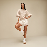 UGG® Classic Puff Sleeve Top (Women) - Sand Heather Apparel - Top - Long Sleeve - The Heel Shoe Fitters