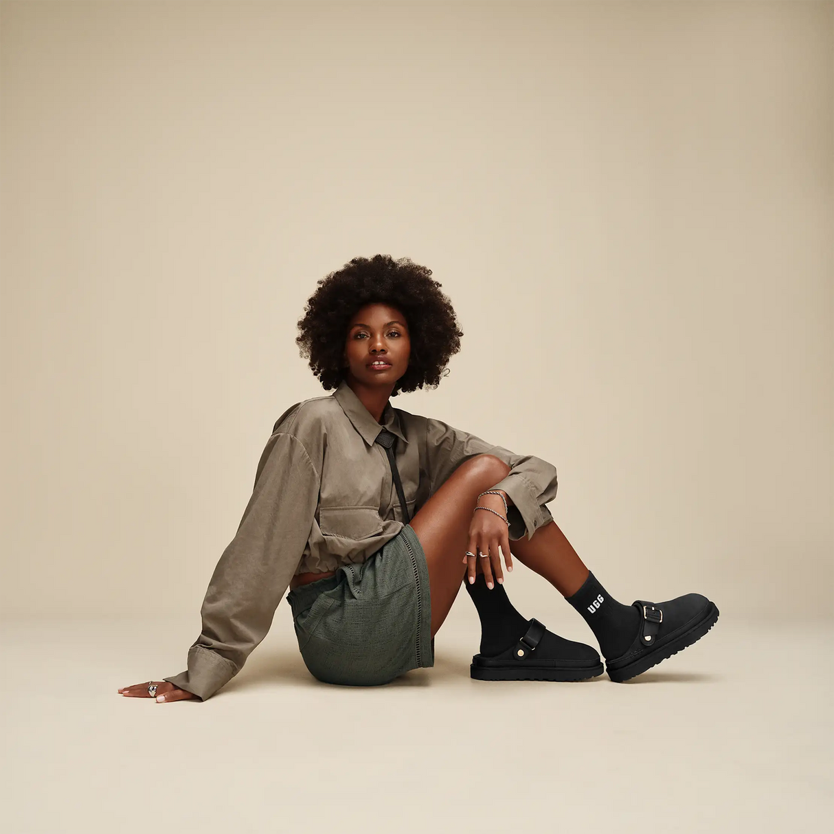 UGG® Frynn Short (Women) - Green Grey Apparel - Bottom - Short - The Heel Shoe Fitters