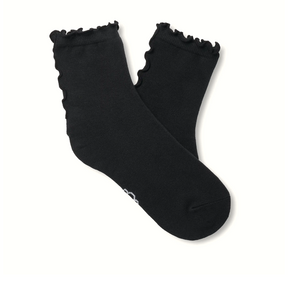 UGG® Karsyn Lettuce Edge Quarter II (Women) - Black Accessories - Socks - Lifestyle - The Heel Shoe Fitters