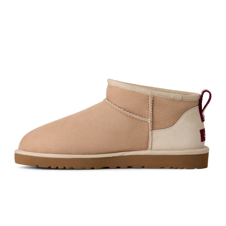 UGG® Classic Ultra Mini (Unisex) - Driftwood/Biking Red Boots - Casual - Low - The Heel Shoe Fitters