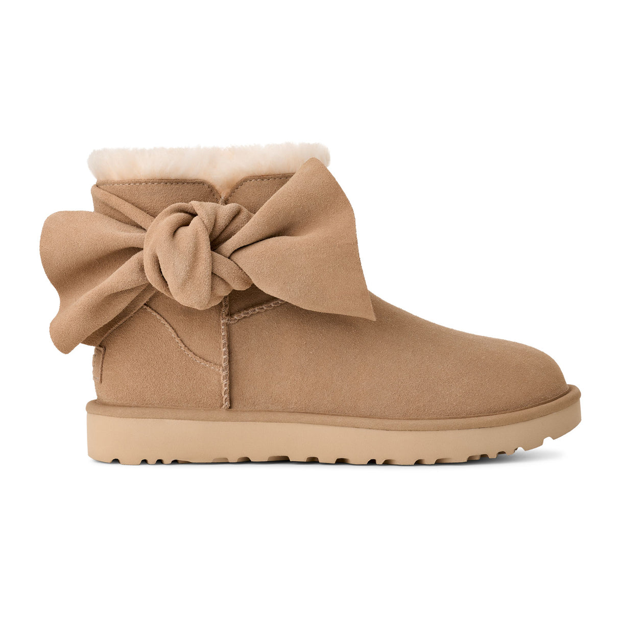 UGG® Classic Mini Bow (Women) - Sand Boots - Casual - Low - The Heel Shoe Fitters