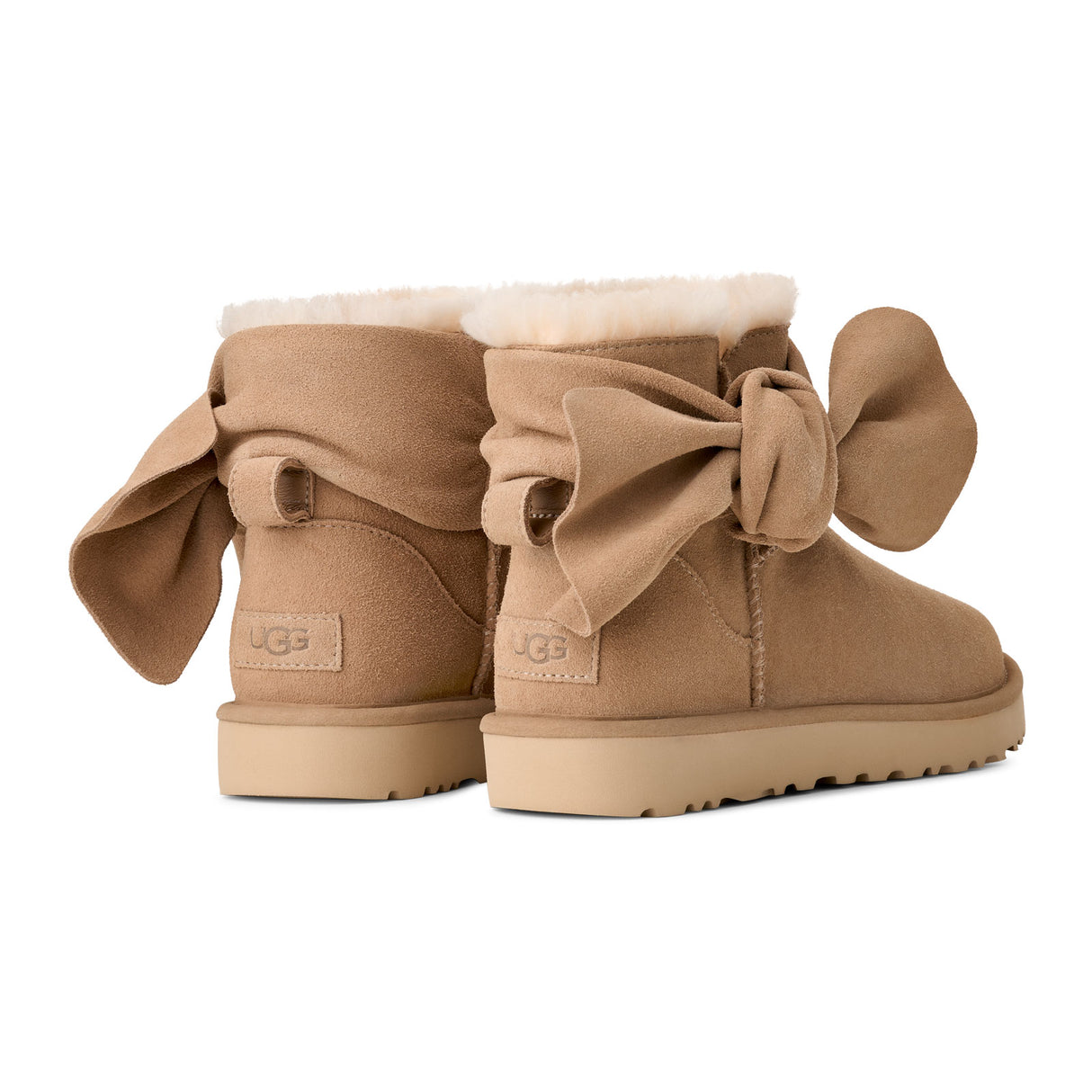 UGG® Classic Mini Bow (Women) - Sand Boots - Casual - Low - The Heel Shoe Fitters