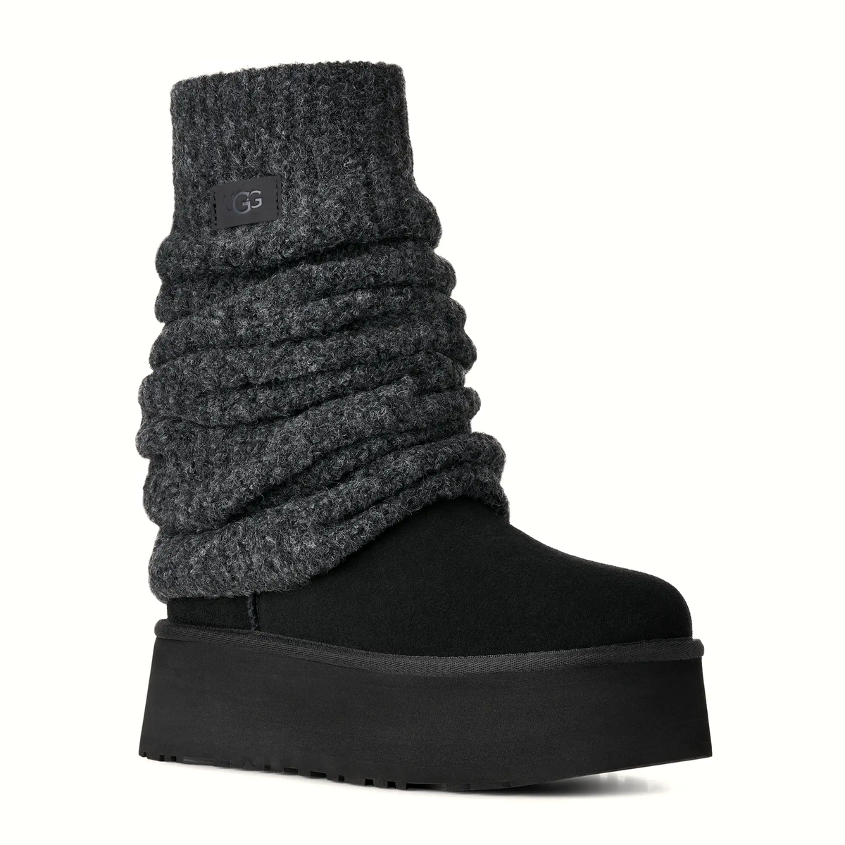 UGG® Classic Mini Dipper Legwarmer (Women) - Black Boots - Casual - High - The Heel Shoe Fitters