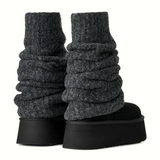 UGG® Classic Mini Dipper Legwarmer (Women) - Black Boots - Casual - High - The Heel Shoe Fitters