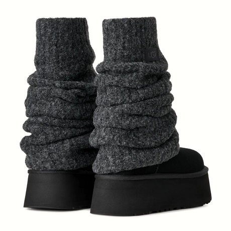 UGG® Classic Mini Dipper Legwarmer (Women) - Black Boots - Casual - High - The Heel Shoe Fitters
