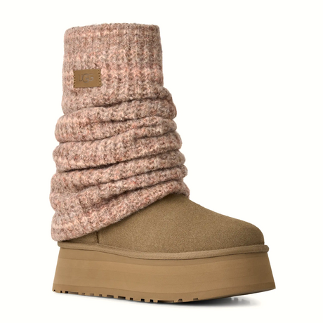 UGG® Classic Mini Dipper Legwarmer (Women) - Light Bronze Boots - Casual - High - The Heel Shoe Fitters