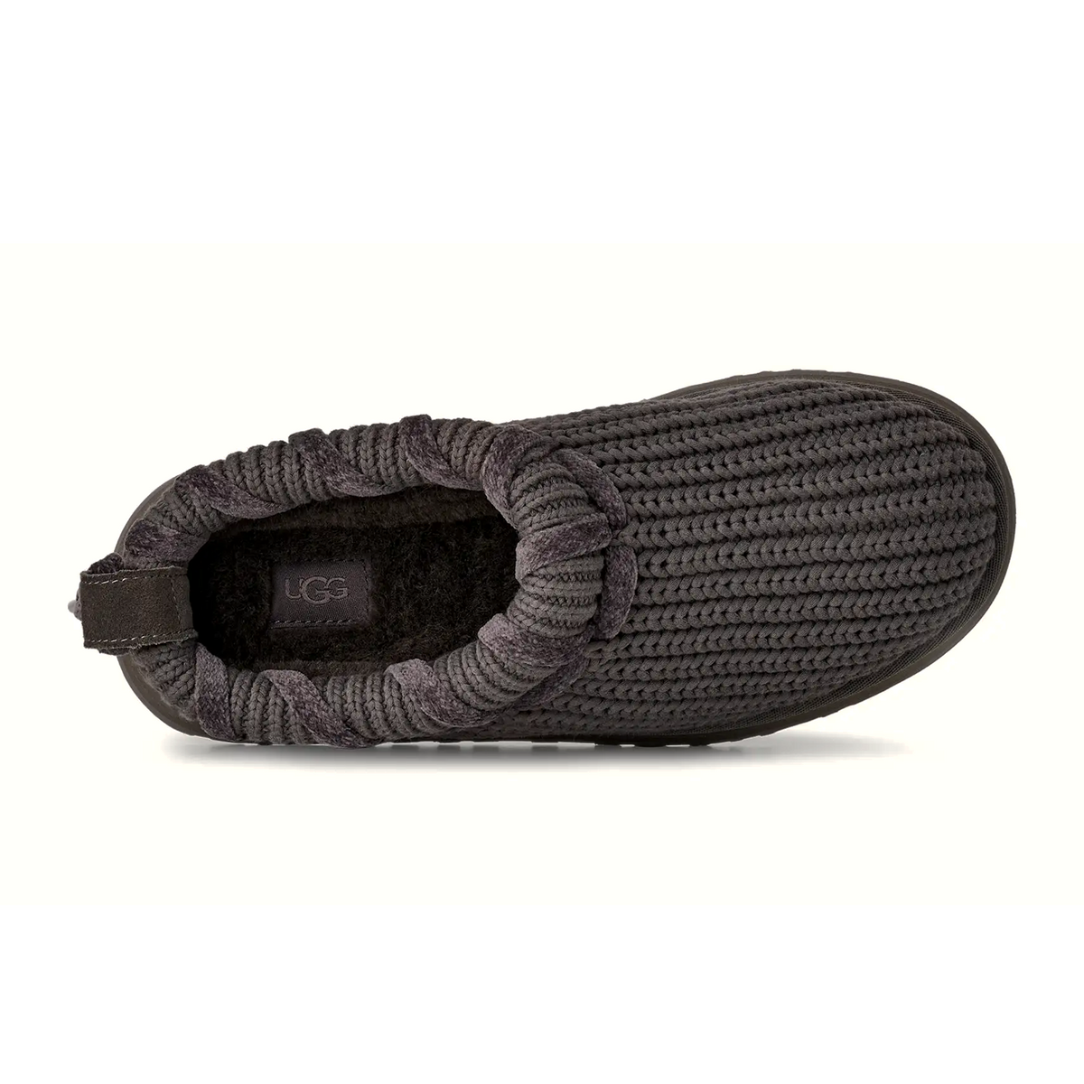UGG® Tazz Whipstitch Knit (Women) - Charcoal Dress-Casual - Slipper - The Heel Shoe Fitters