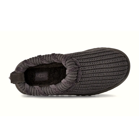 UGG® Tazz Whipstitch Knit (Women) - Charcoal Dress-Casual - Slipper - The Heel Shoe Fitters
