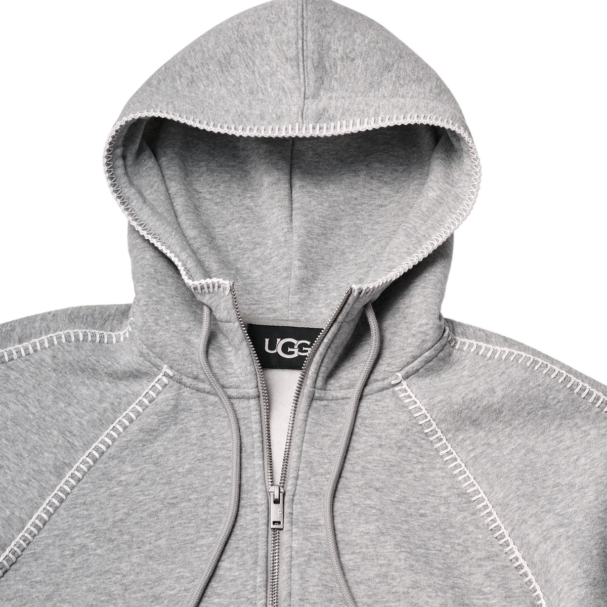 UGG® Classic Full-Zip Hoodie (Women) - Grey Heather Apparel - Top - Sweatshirt - The Heel Shoe Fitters