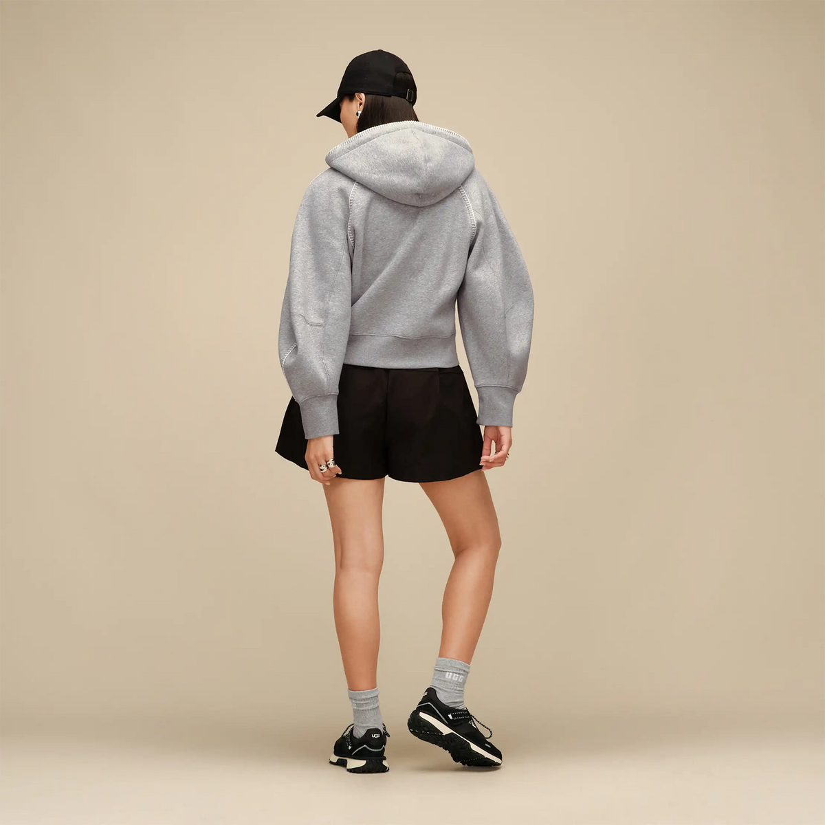 UGG® Classic Full-Zip Hoodie (Women) - Grey Heather Apparel - Top - Sweatshirt - The Heel Shoe Fitters