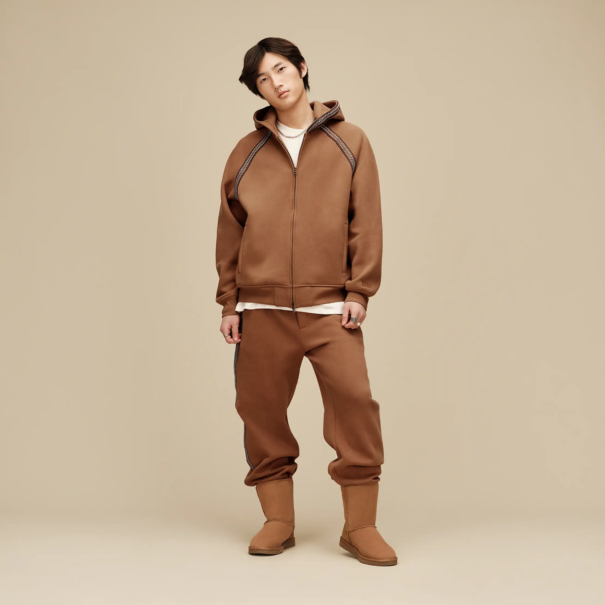 UGG® Tasman Full-Zip Hoodie (Men) - Chestnut