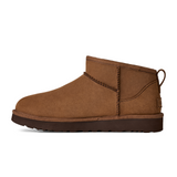 UGG® Classic Ultra Mini Nubuck (Women) - Dark Chestnut