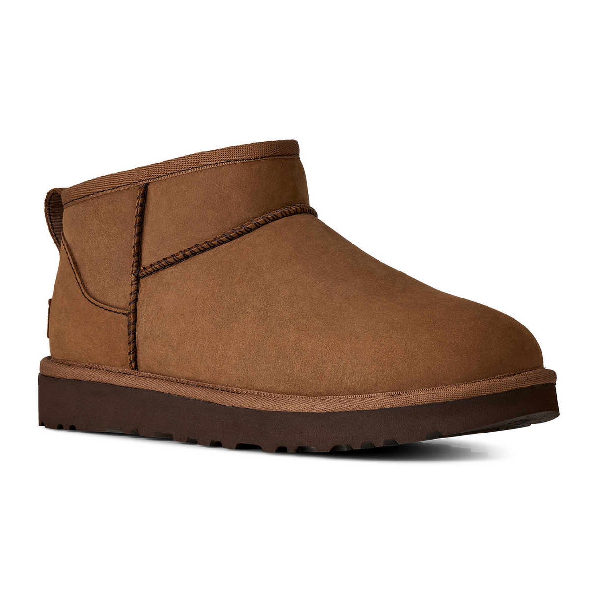 UGG® Classic Ultra Mini Nubuck (Women) - Dark Chestnut
