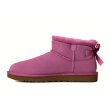 UGG® Classic Ultra Mini Bailey Bow (Women) - Dark Winterberry