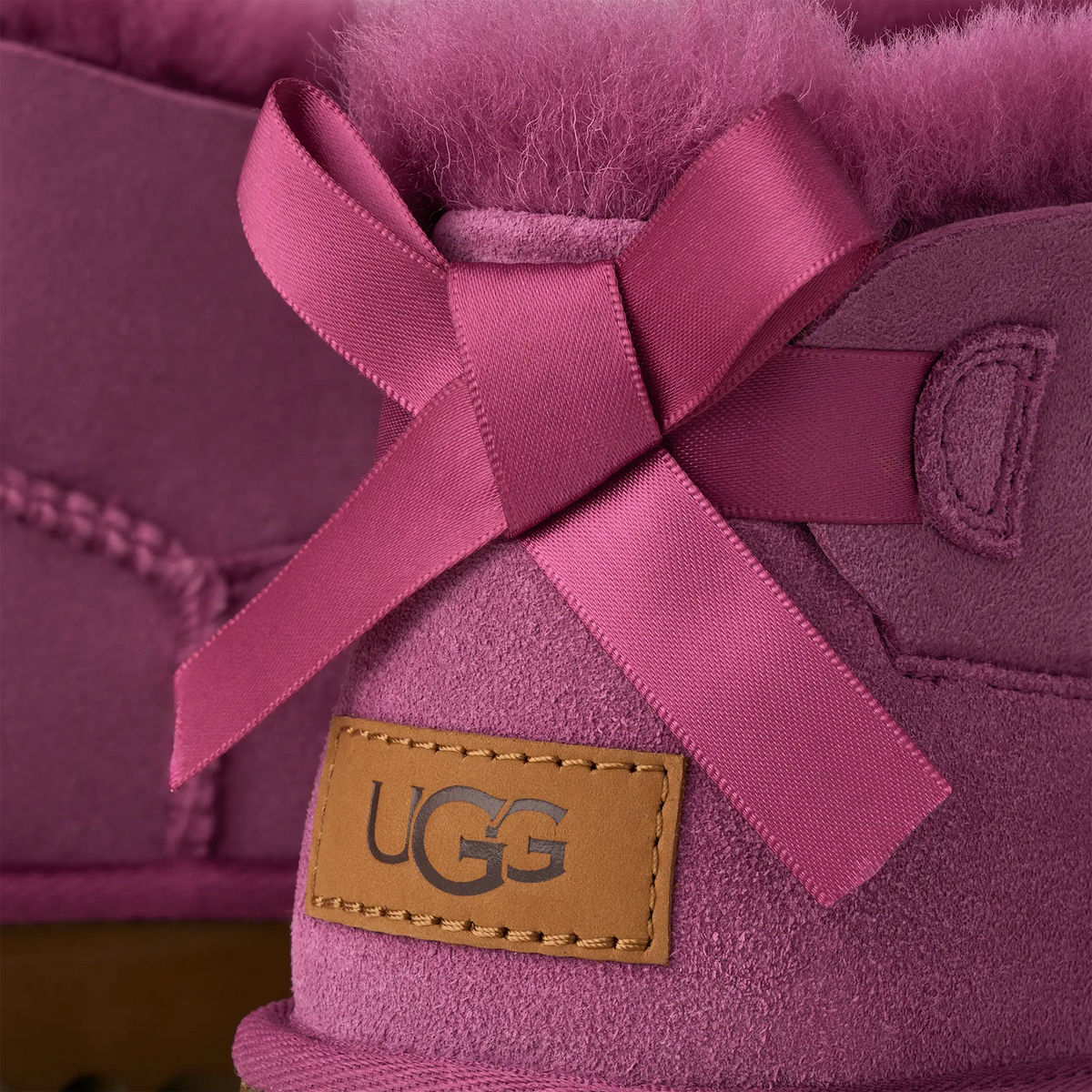 UGG® Classic Ultra Mini Bailey Bow (Women) - Dark Winterberry