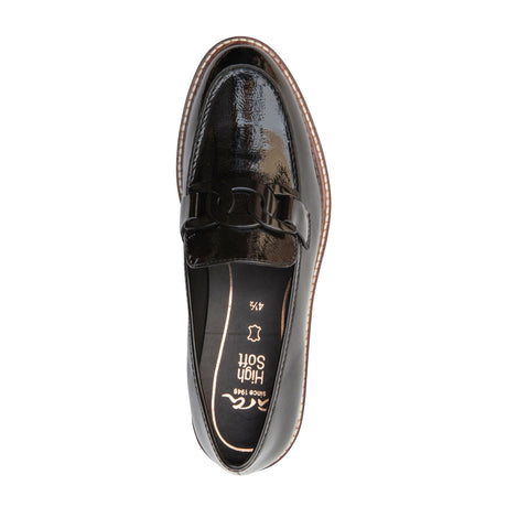 Ara Kyle II Chain Loafer (Women) - Black Patent Leather Dress-Casual - Loafers - The Heel Shoe Fitters