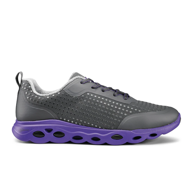 Ara Montclair Sneaker (Women) - Graphite/Purple Athletic - Casual - Lace Up - The Heel Shoe Fitters