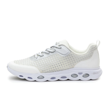 Ara Montclair Sneaker (Women) - White/Silver Athletic - Casual - Lace Up - The Heel Shoe Fitters