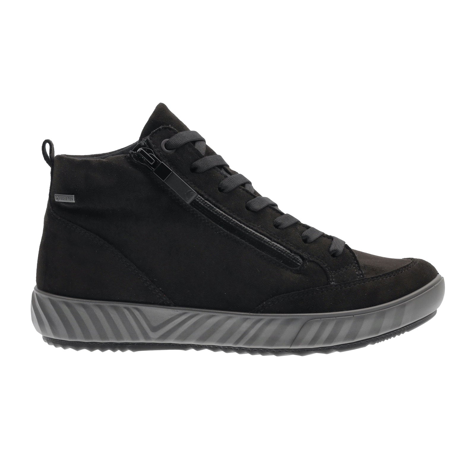 Ara Adrienne High Top Sneaker Women Black Hydro Microsuede The Heel Shoe Fitters