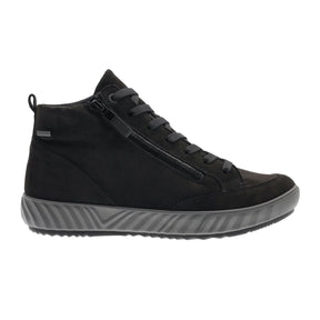 Ara Adrienne High Top Sneaker (Women) - Black Hydro-Microsuede Athletic - Casual - Lace Up - The Heel Shoe Fitters