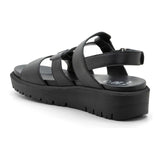 Ara Bayview Wedge Sandal (Women) - Black Nappa Leather Sandal - Heel/Wedge - The Heel Shoe Fitters