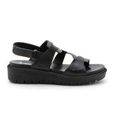 Ara Bayview Wedge Sandal (Women) - Black Nappa Leather Sandal - Heel/Wedge - The Heel Shoe Fitters