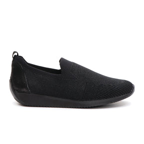 Ara Leena Slip On (Women) - Black Wovenstretch Dress-Casual - Slip On - The Heel Shoe Fitters