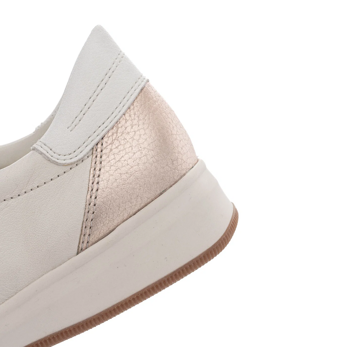 Ara Rei-Low Sneaker (Women) - Cream Calf/Sand Metallic Athletic - Casual - Lace Up - The Heel Shoe Fitters