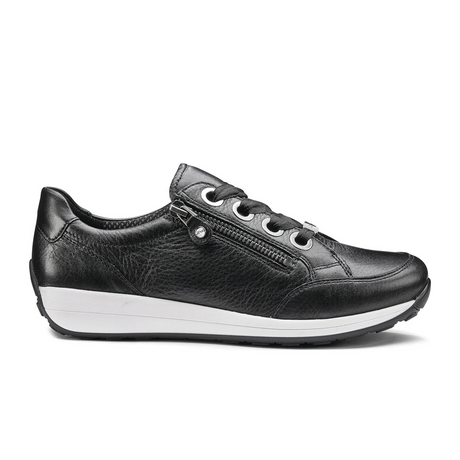 Ara Ollie Sneaker (Women) - Black Leather Athletic - Casual - Lace Up - The Heel Shoe Fitters