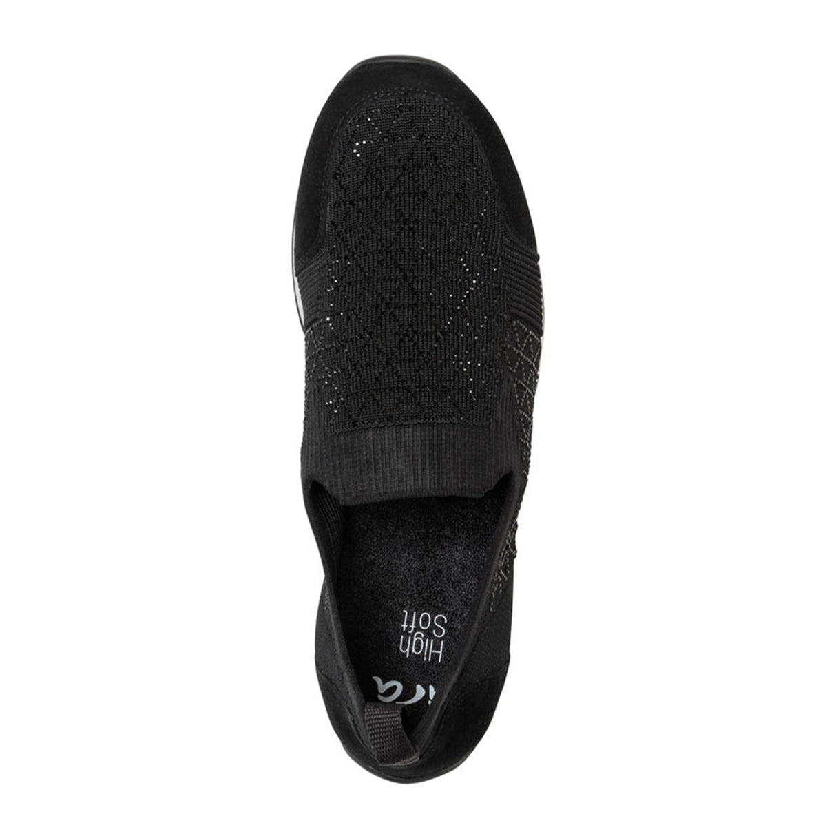 Ara Layton 3 Slip-On (Women) - Black Wovenstretch Suede Athletic - Casual - Slip On - The Heel Shoe Fitters