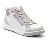 Ara Rei High Top Sneaker (Women) - Fog/White/Silver Dress-Casual - Sneakers - The Heel Shoe Fitters