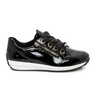 Ara Ollie Side Zip Lace Up Sneaker (Women) - Black Patent Athletic - Casual - Lace Up - The Heel Shoe Fitters