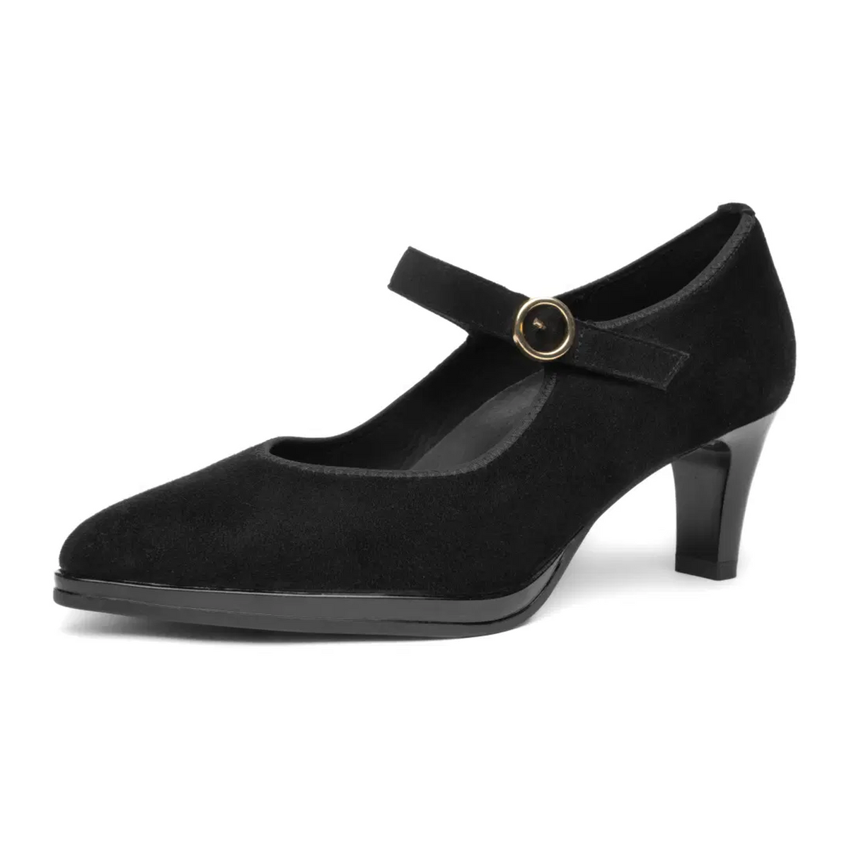 Ara Amethyst Mary Jane Heel (Women) - Black Suede