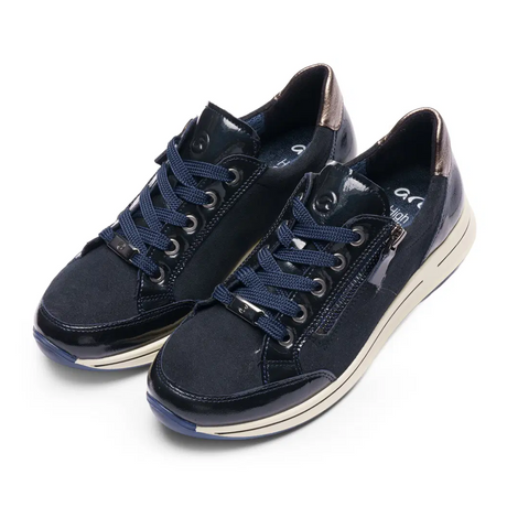 Ara Oleanna Sneaker (Women) - Navy Suede Athletic - Casual - Lace Up - The Heel Shoe Fitters