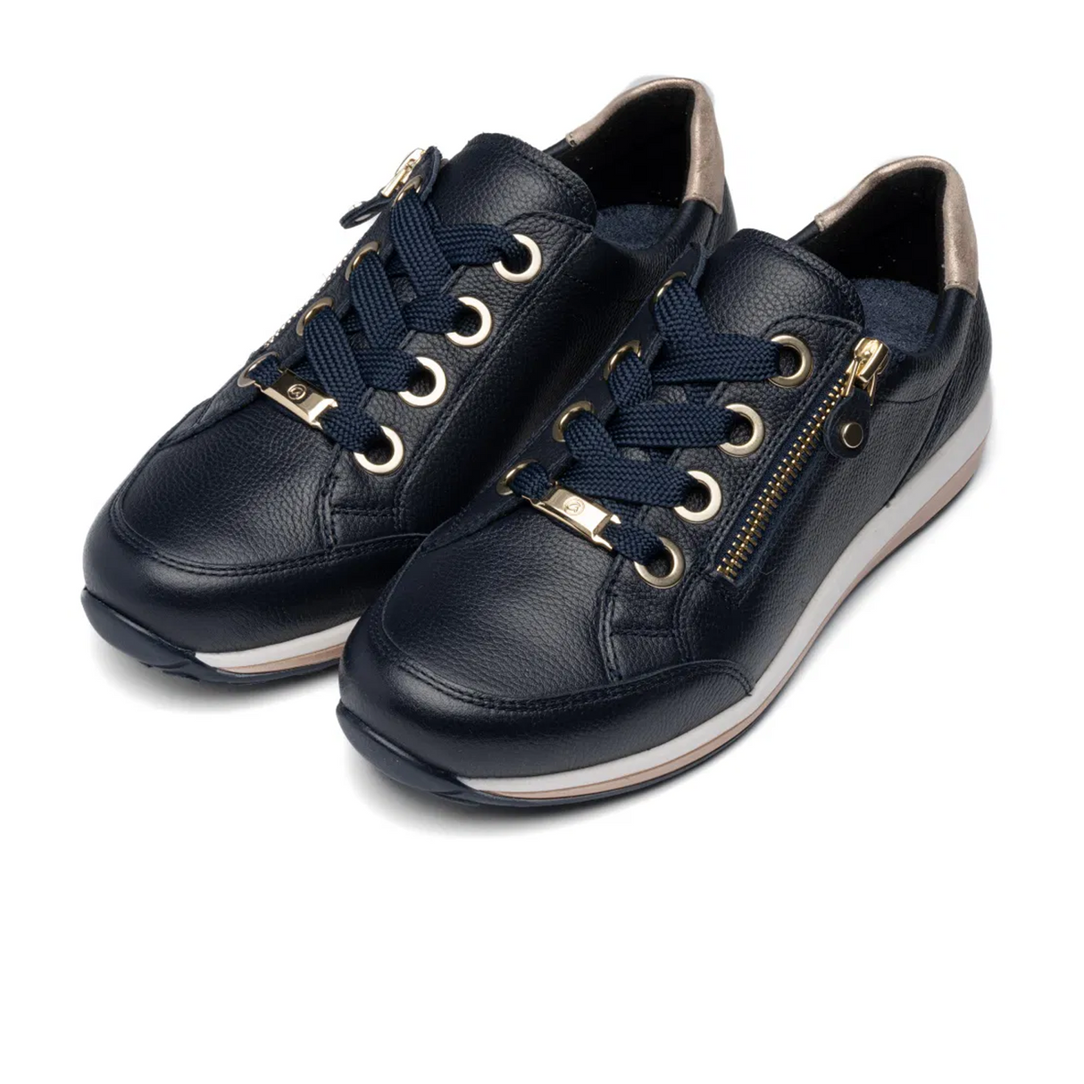 Ara Ollie Side Zip Lace Up Sneaker (Women) Athletic - Casual - Lace Up - The Heel Shoe Fitters