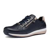 Ara Ollie Side Zip Lace Up Sneaker (Women) Athletic - Casual - Lace Up - The Heel Shoe Fitters