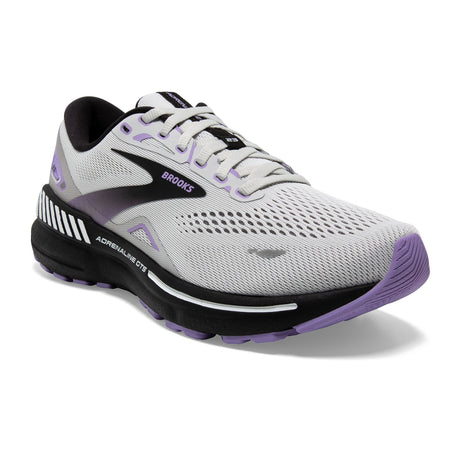 Brooks Adrenaline GTS 23 Running Shoe (Women) - Grey/Black/Purple Athletic - Running - The Heel Shoe Fitters