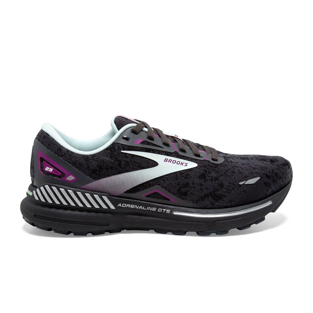 Brooks Adrenaline GTS 23 Running Shoe (Women) - Black/Light Blue/Purple Athletic - Running - The Heel Shoe Fitters