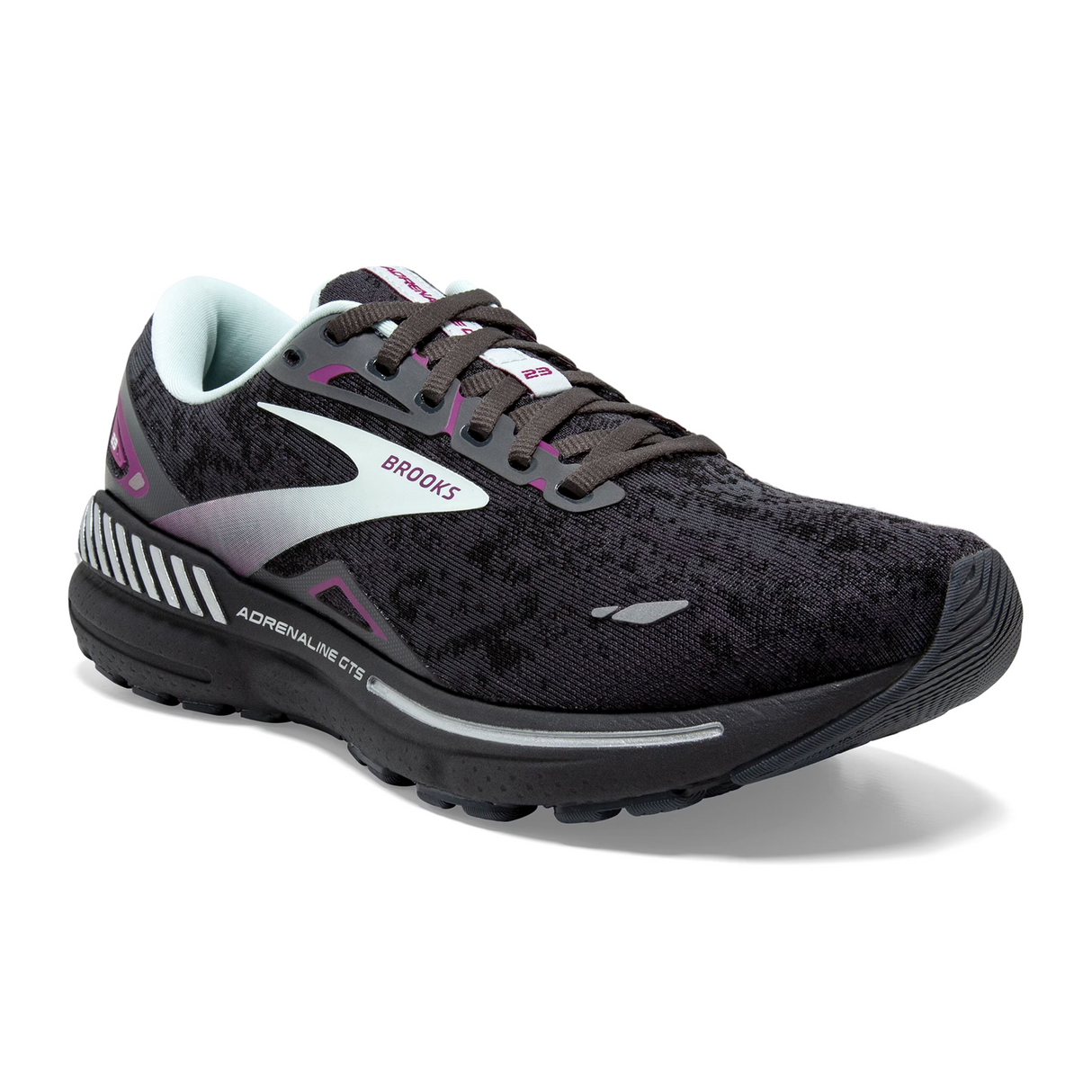 Brooks Adrenaline GTS 23 Running Shoe (Women) - Black/Light Blue/Purple Athletic - Running - The Heel Shoe Fitters