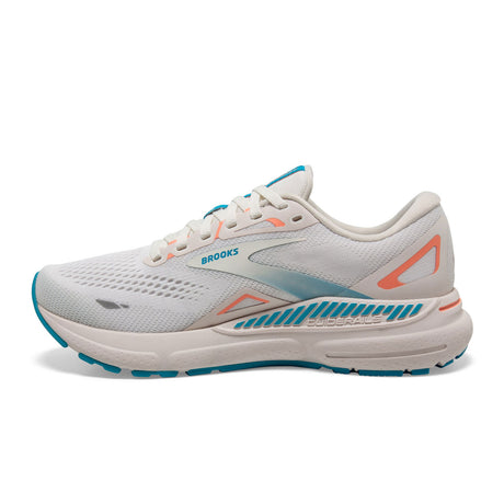 Brooks Adrenaline GTS 23 Running Shoe (Women) - Coconut/Papaya/Blue Athletic - Running - Cushion - The Heel Shoe Fitters