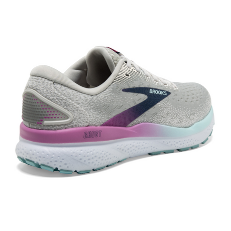 Brooks Ghost 16 Running Shoe (Women) - White/Grey/Estate Blue Athletic - Running - Neutral - The Heel Shoe Fitters