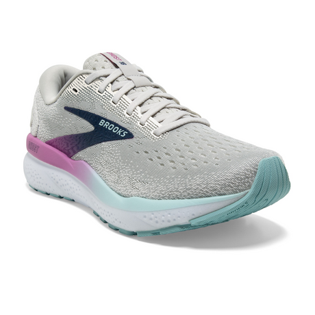 Brooks Ghost 16 Running Shoe (Women) - White/Grey/Estate Blue Athletic - Running - Neutral - The Heel Shoe Fitters